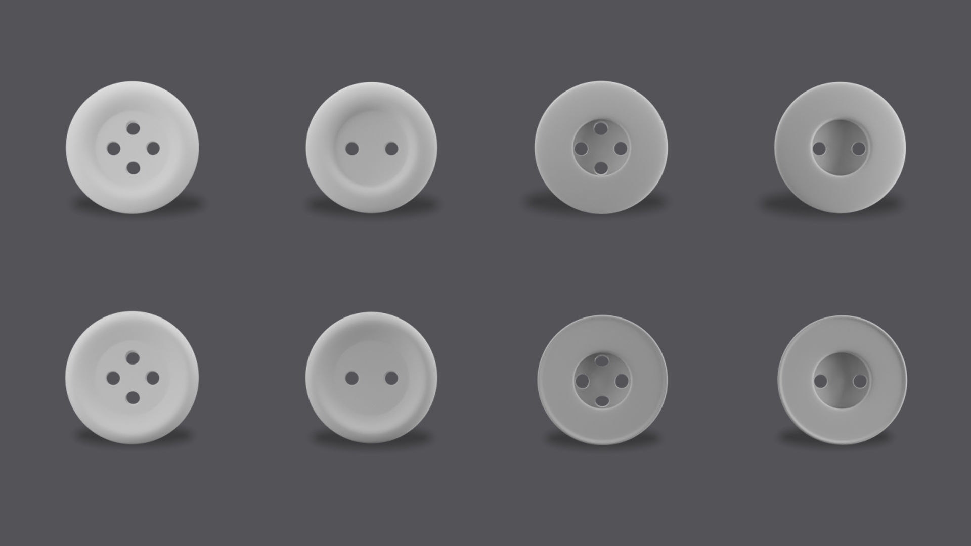 47 BUTTONS-UV Low-poly 3D model_3