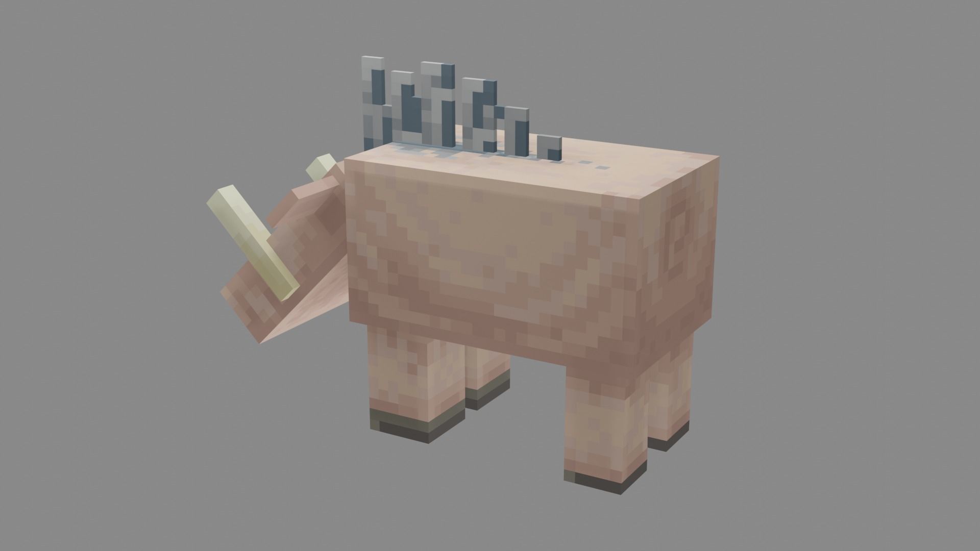 Minecraft Hoglin Low-poly 3D model_36