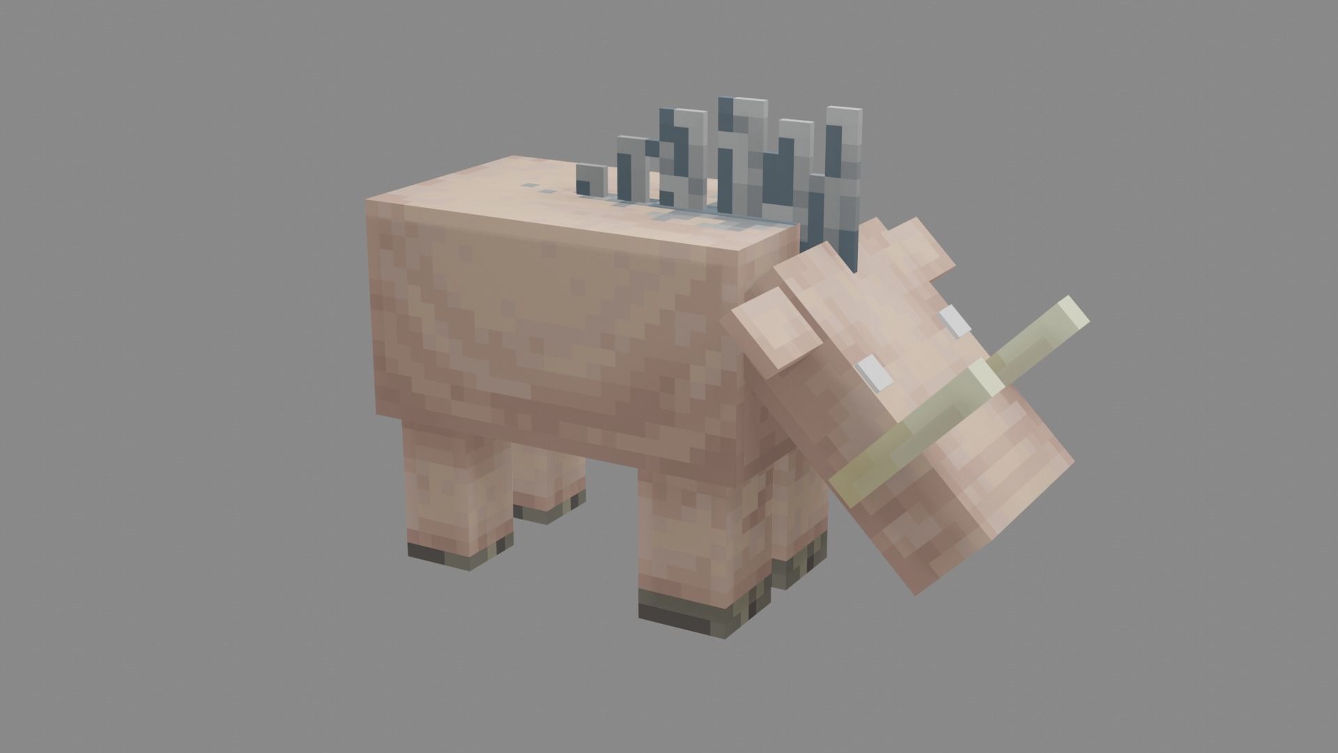 Minecraft Hoglin Low-poly 3D model_1