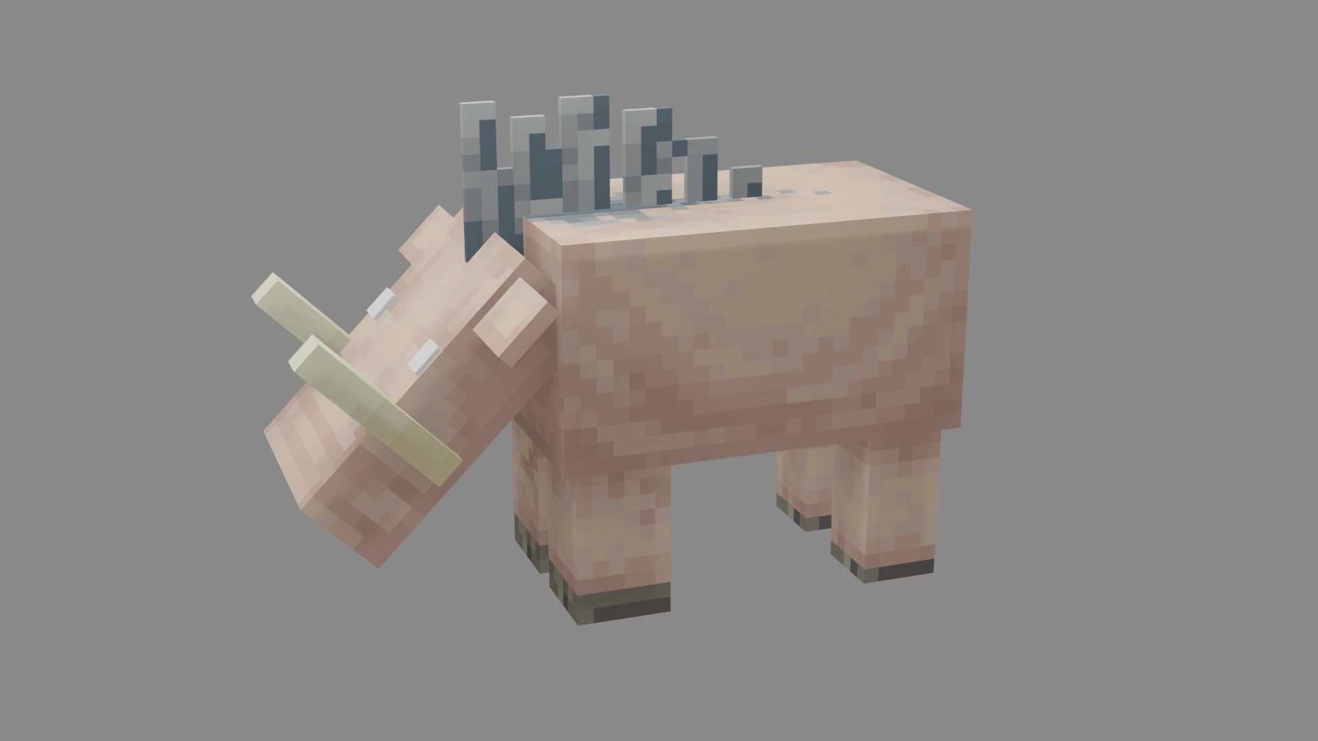 Minecraft Hoglin Low-poly 3D model_29