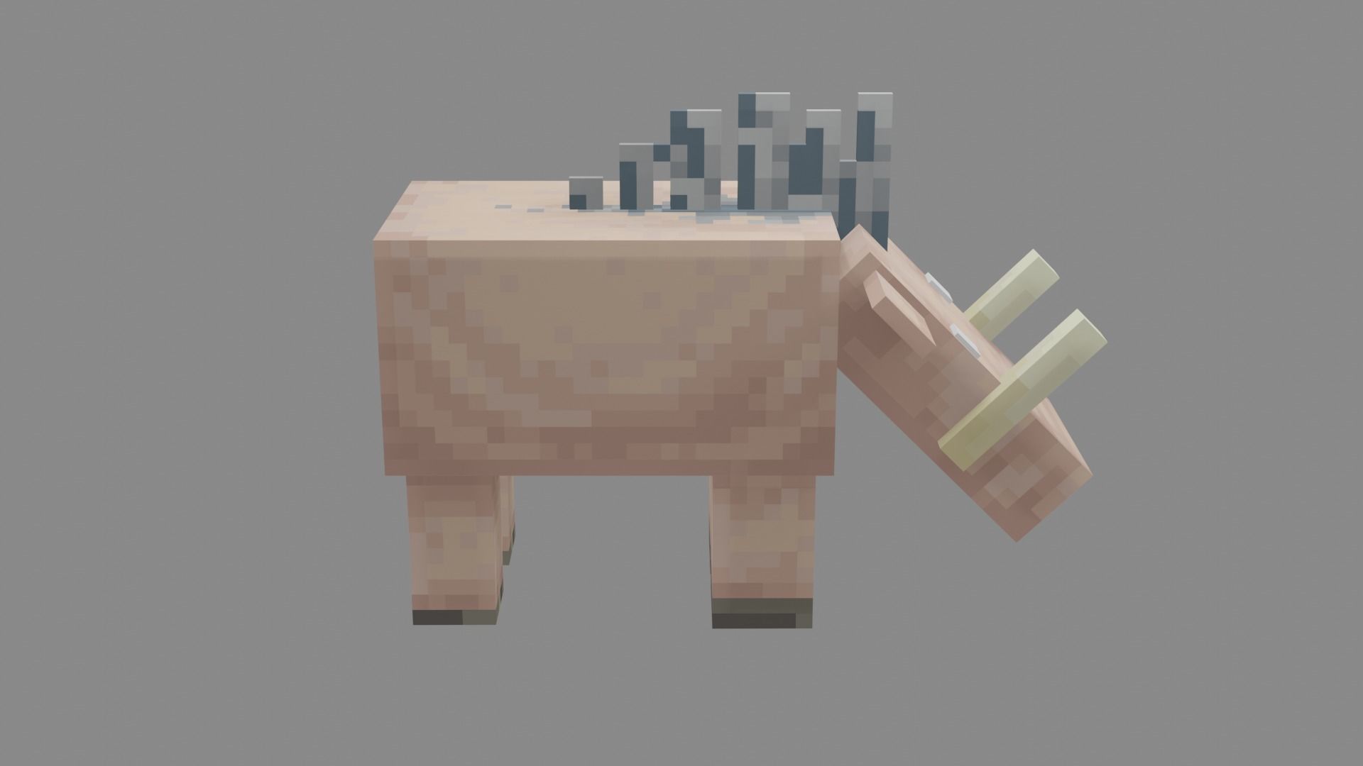 Minecraft Hoglin Low-poly 3D model_16