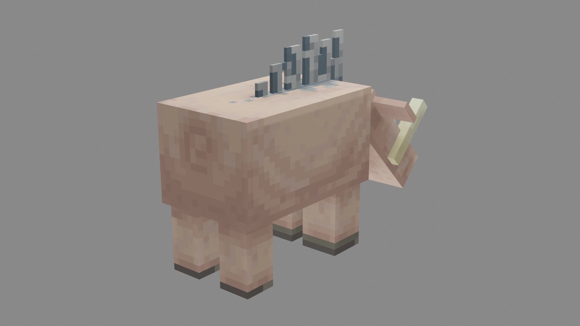Minecraft Hoglin Low-poly 3D model_2