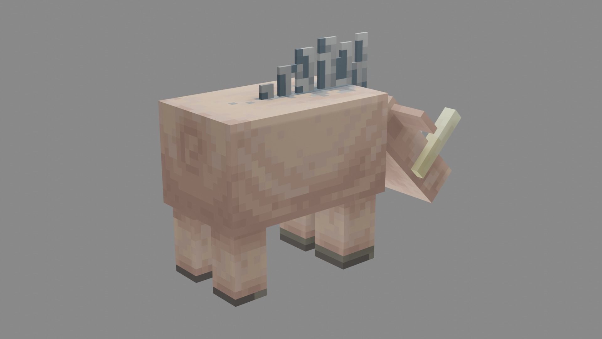Minecraft Hoglin Low-poly 3D model_3