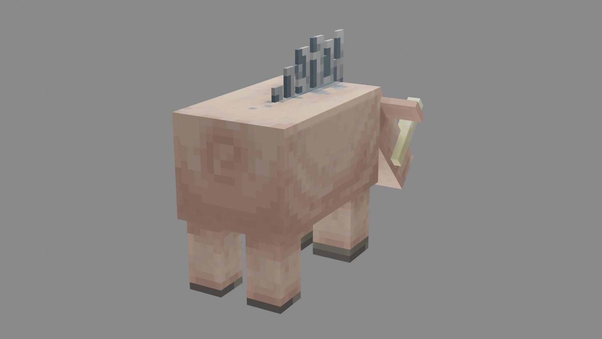 Minecraft Hoglin Low-poly 3D model_4