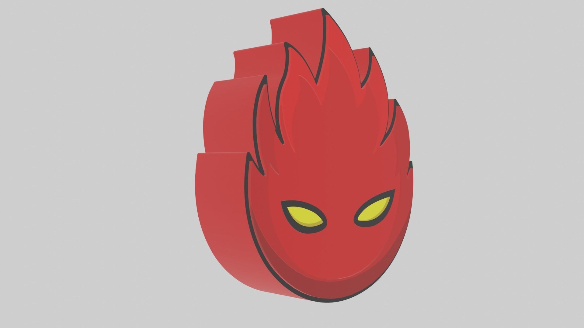 Fire and Water Low-poly 3D model_8