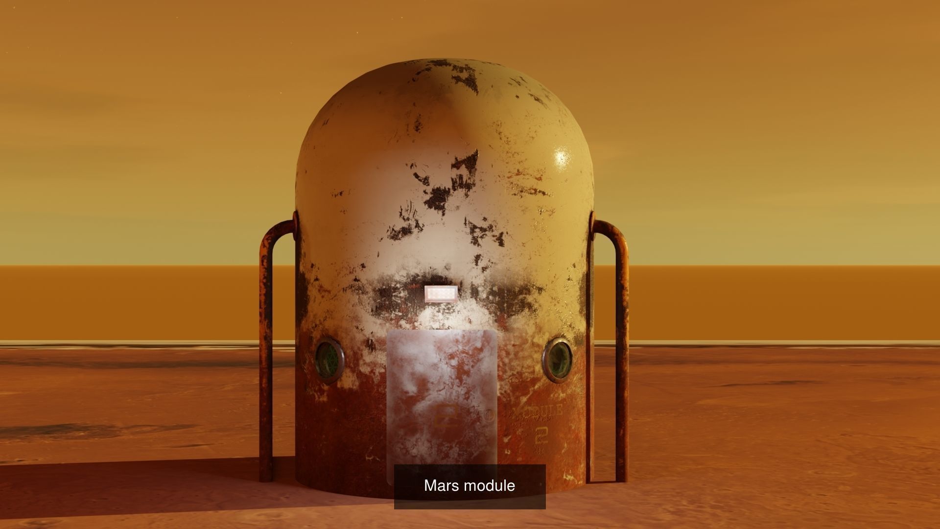 Four Martian bases 3D Model Collection_3