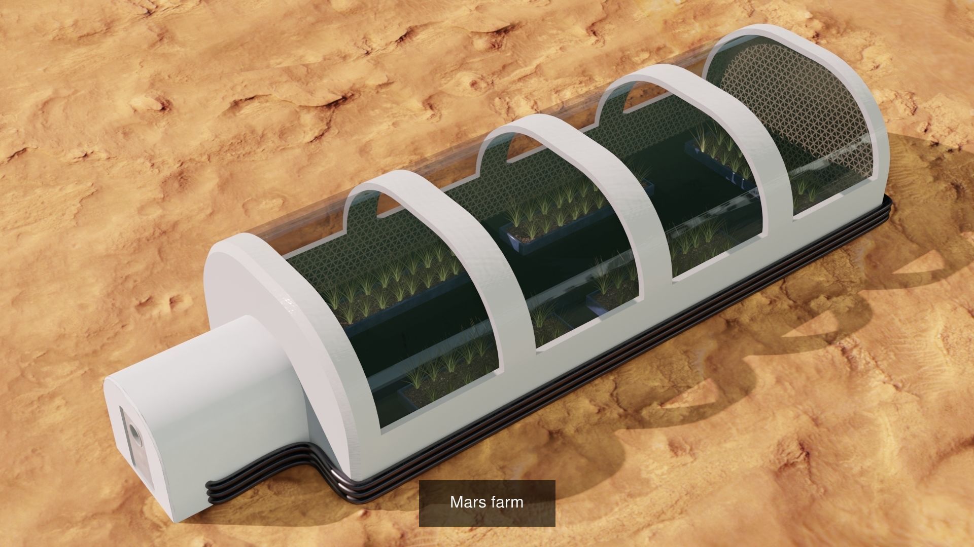 Four Martian bases 3D Model Collection_1