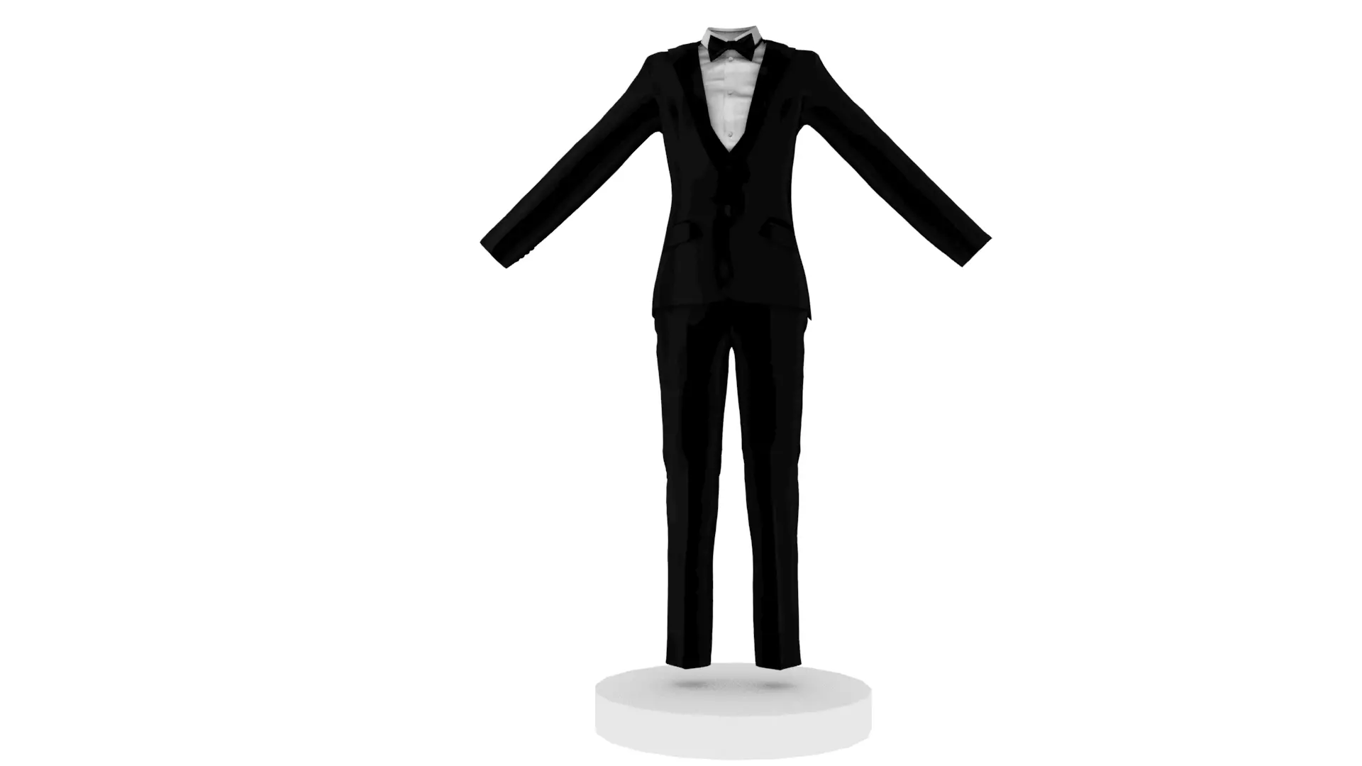 Tuxedo male Low-poly 3D model_0