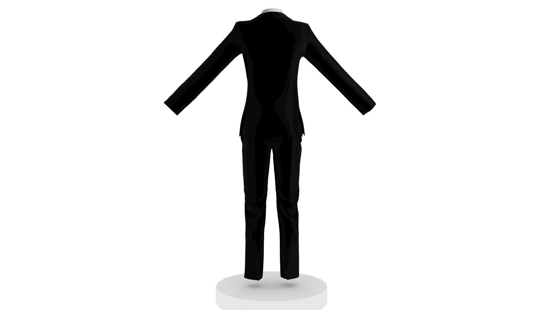 Tuxedo male Low-poly 3D model_4