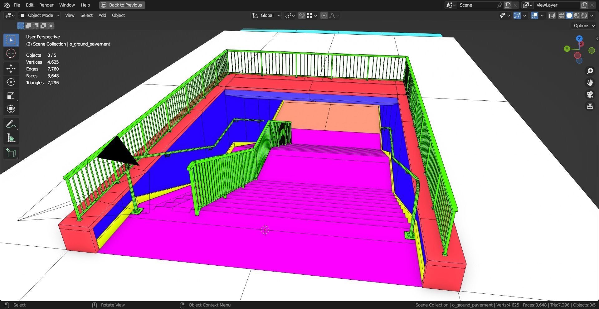 Street Underpass Low-poly 3D model_10