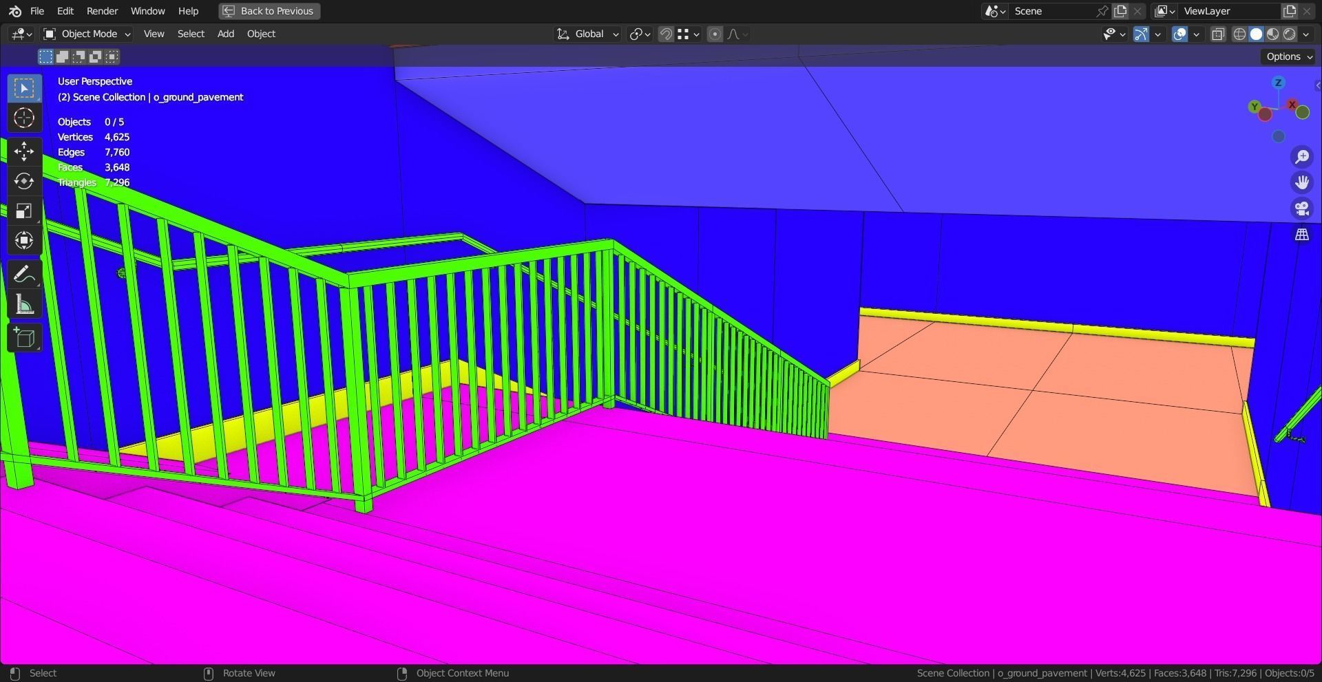 Street Underpass Low-poly 3D model_11