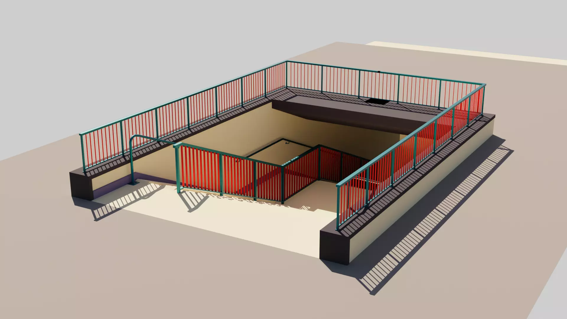 Street Underpass Low-poly 3D model_0