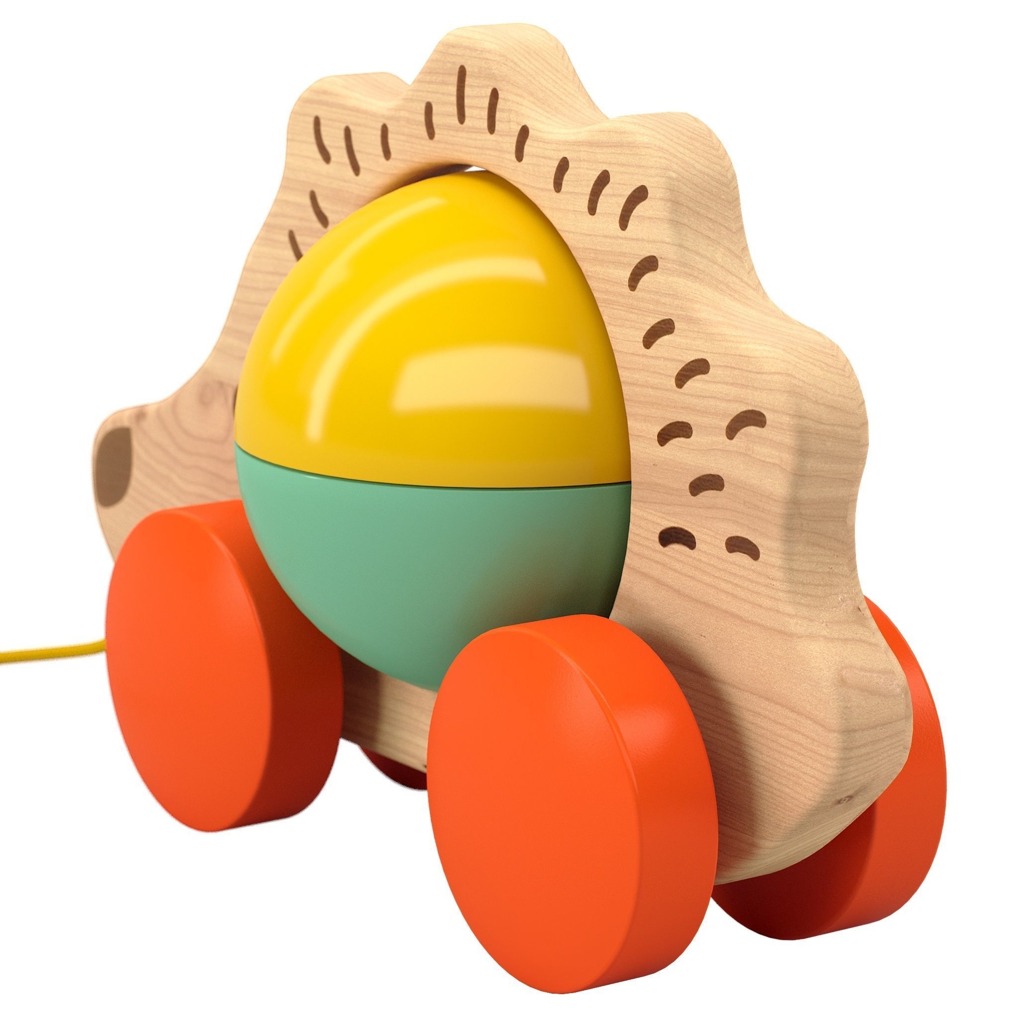 Toy pull IKEA UPPSTA Hedgehog  3D model_8