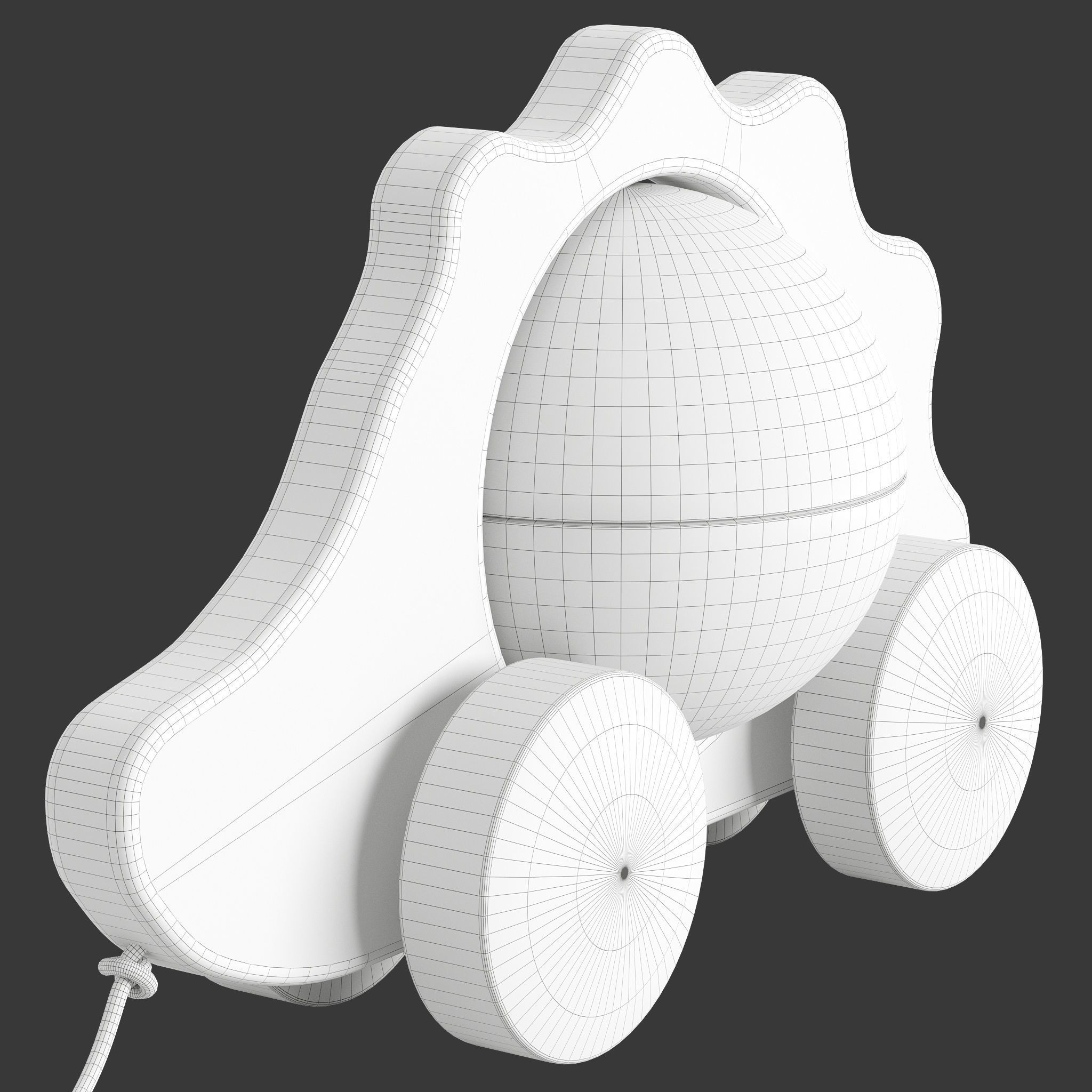 Toy pull IKEA UPPSTA Hedgehog  3D model_3