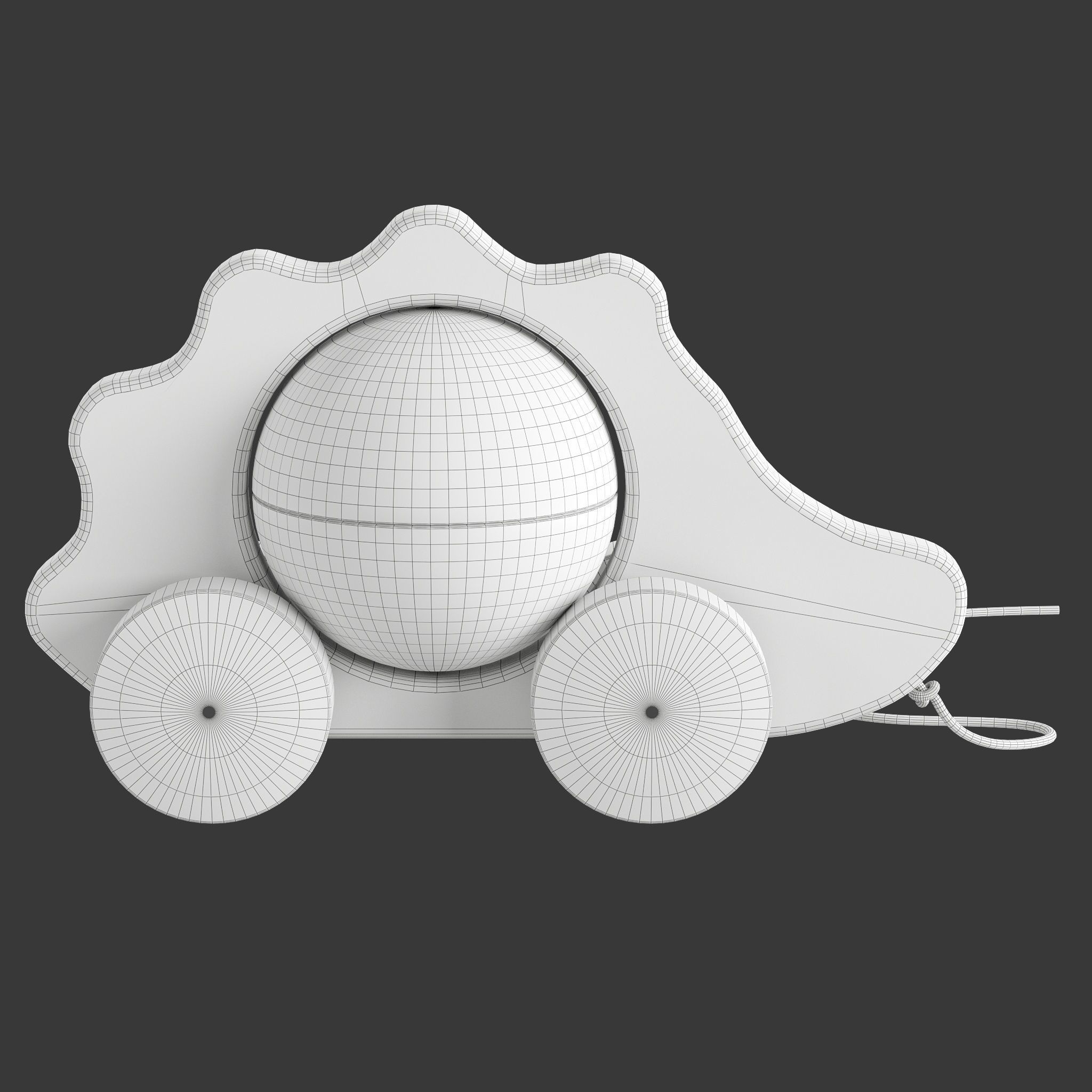 Toy pull IKEA UPPSTA Hedgehog  3D model_7