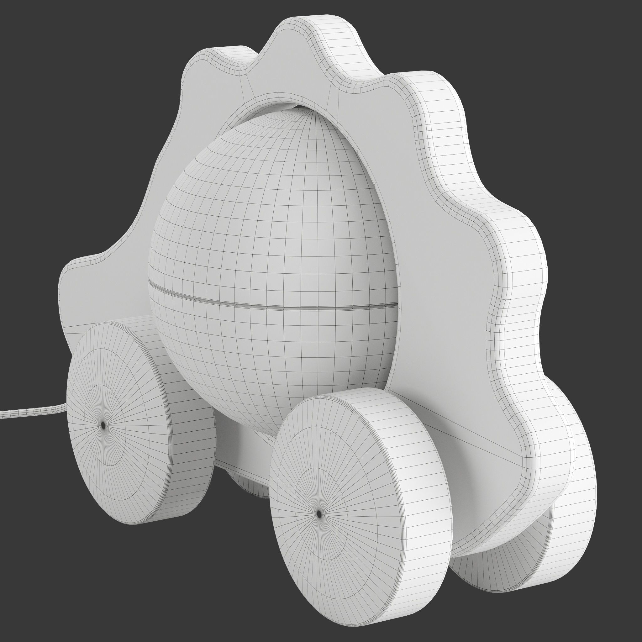 Toy pull IKEA UPPSTA Hedgehog  3D model_9