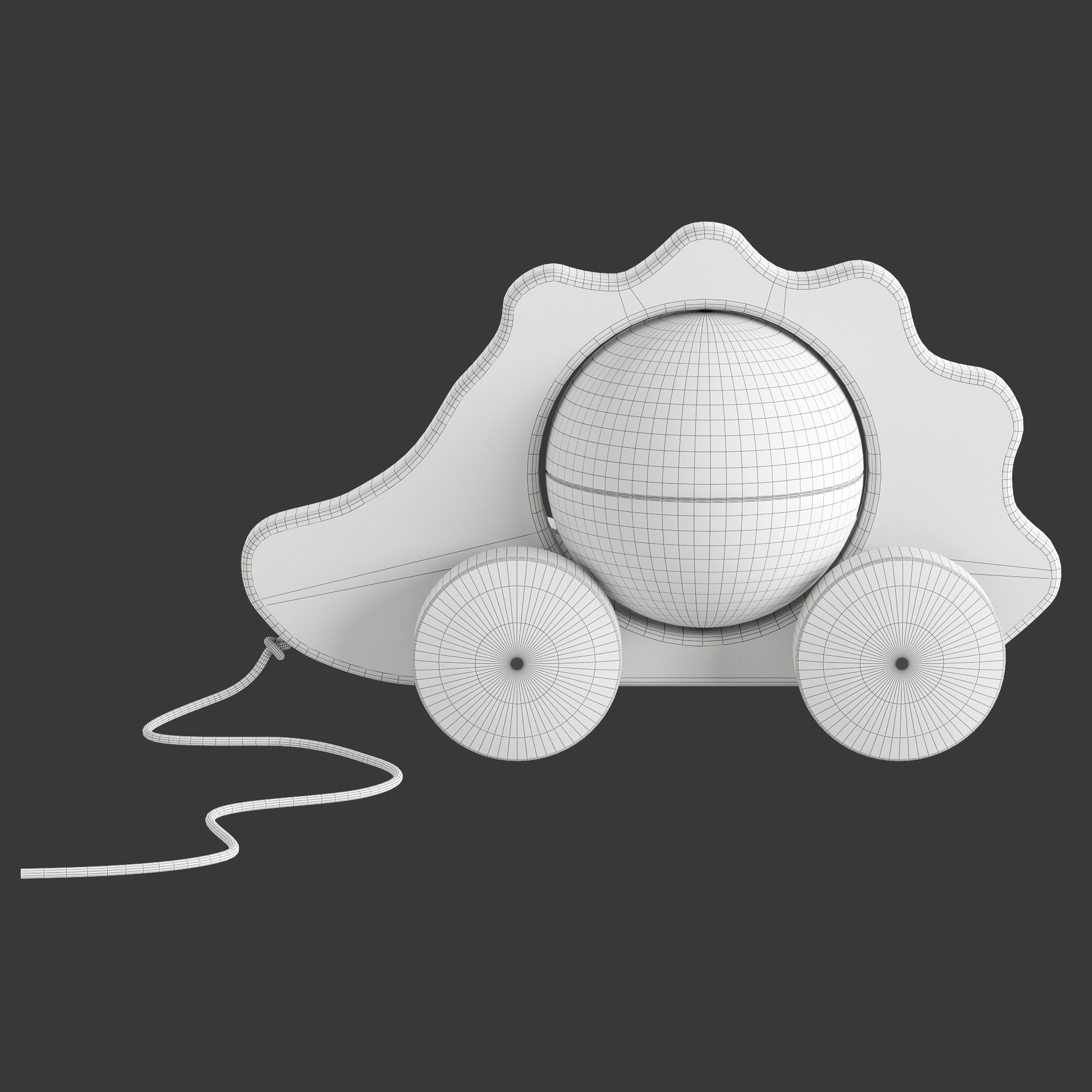 Toy pull IKEA UPPSTA Hedgehog  3D model_1