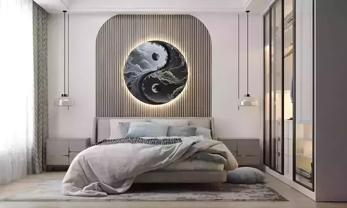 Modern Bedroom-02 3D model