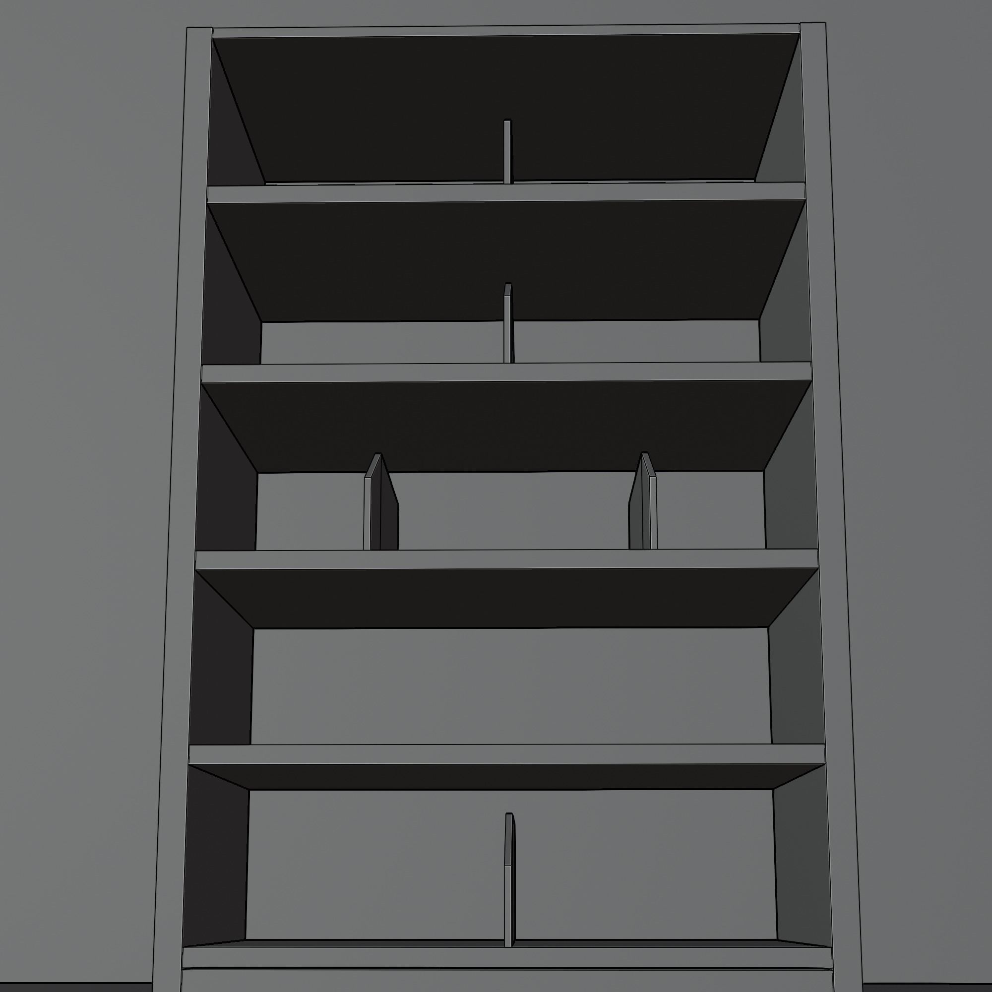 Shelves - Warehouse Low-poly 3D model_5