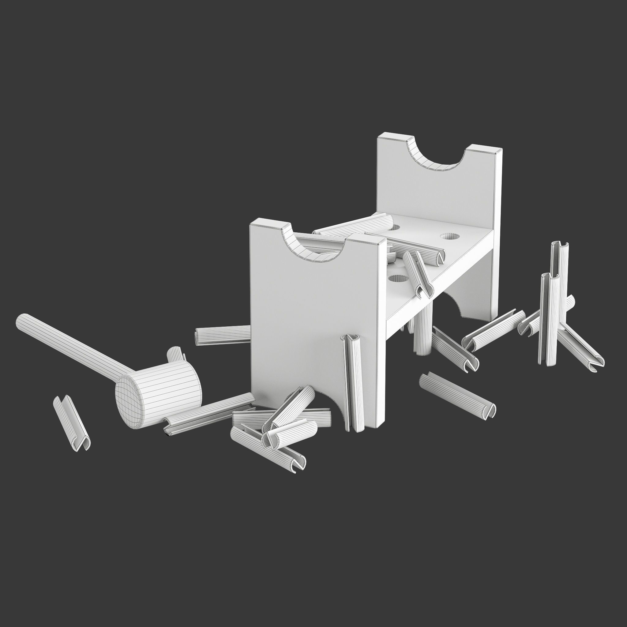 Toy hammering block IKEA UPPSTA 3D model_5
