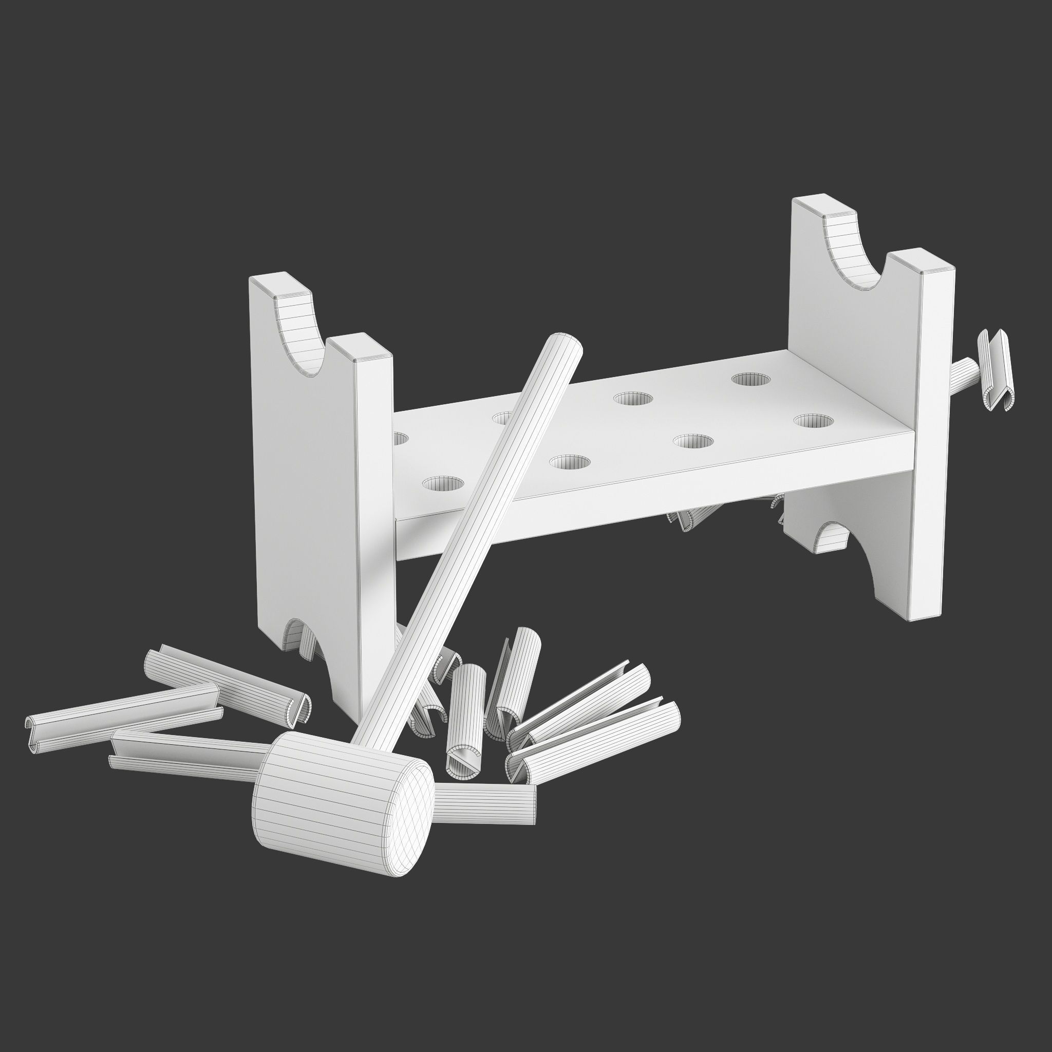 Toy hammering block IKEA UPPSTA 3D model_9