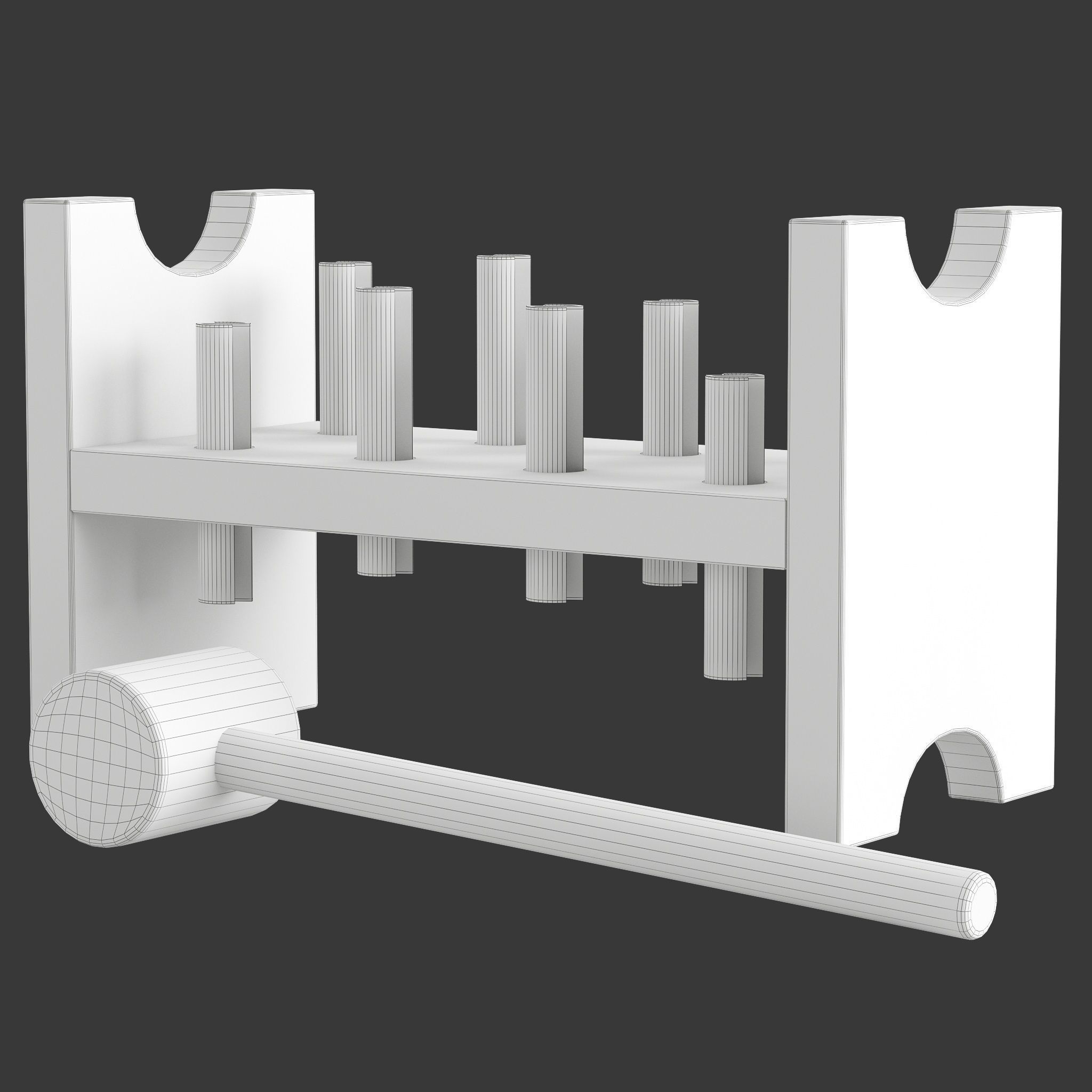 Toy hammering block IKEA UPPSTA 3D model_3
