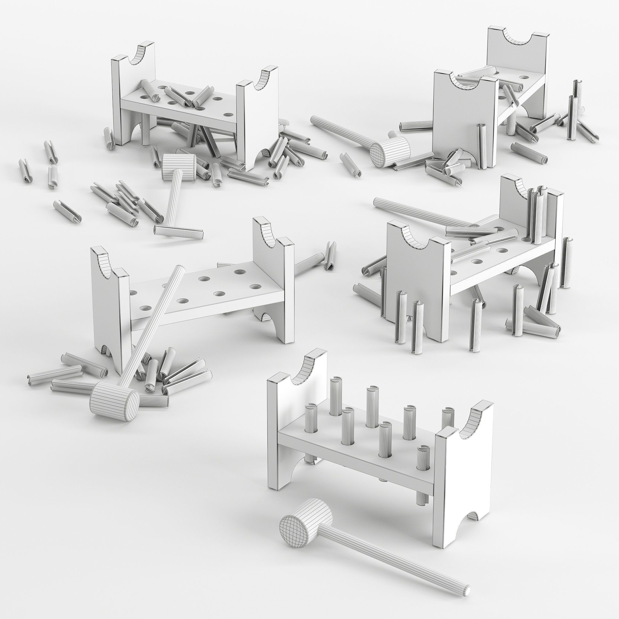 Toy hammering block IKEA UPPSTA 3D model_1