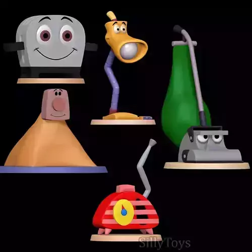 Toaster Blanky lampy Kirby and Radio - The Brave Little Toaster 3D print model