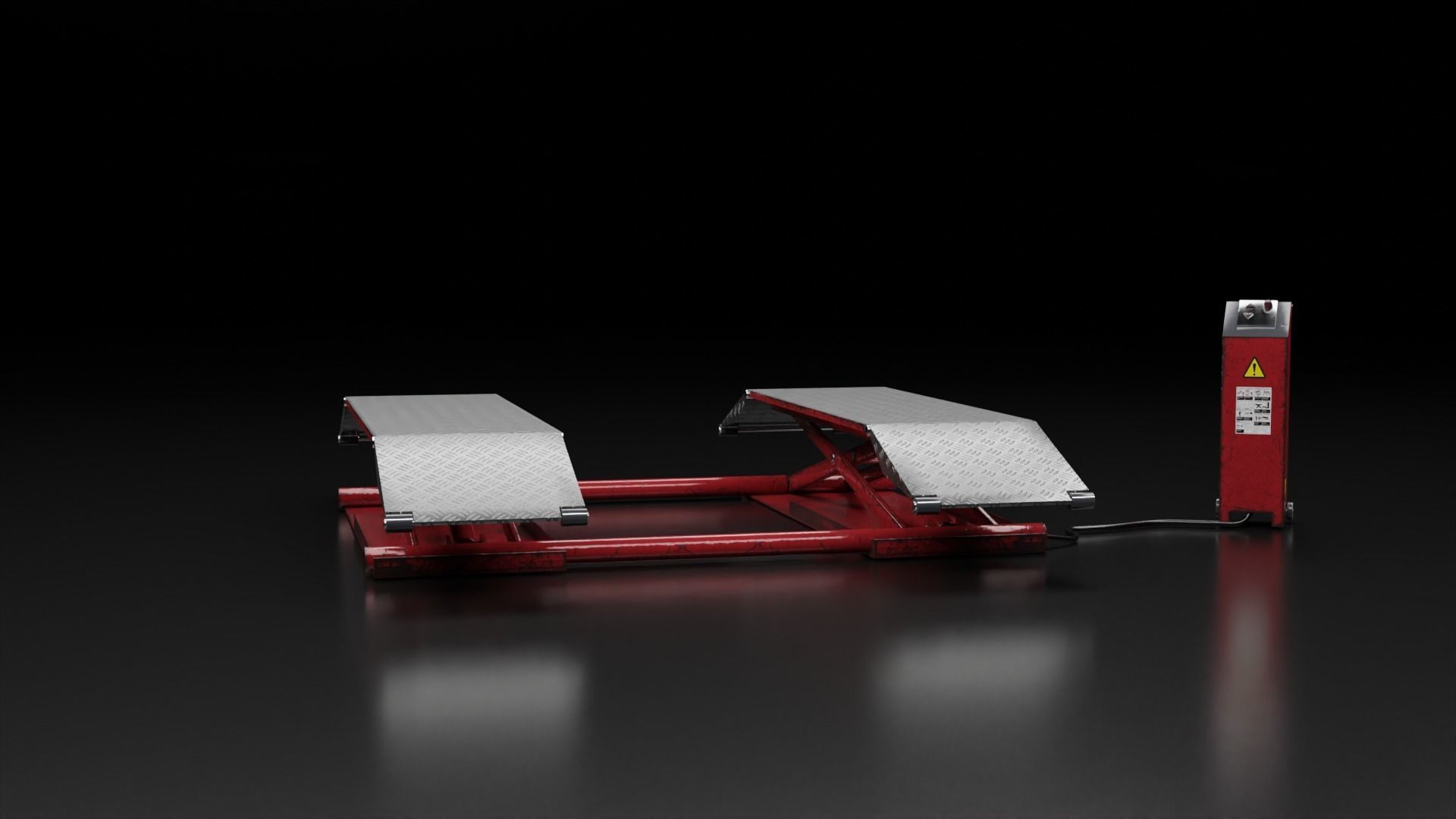 Vehicle Lifter Low-poly 3D model_2