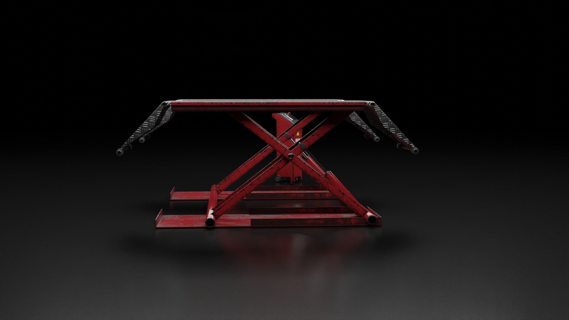 Vehicle Lifter Low-poly 3D model_4