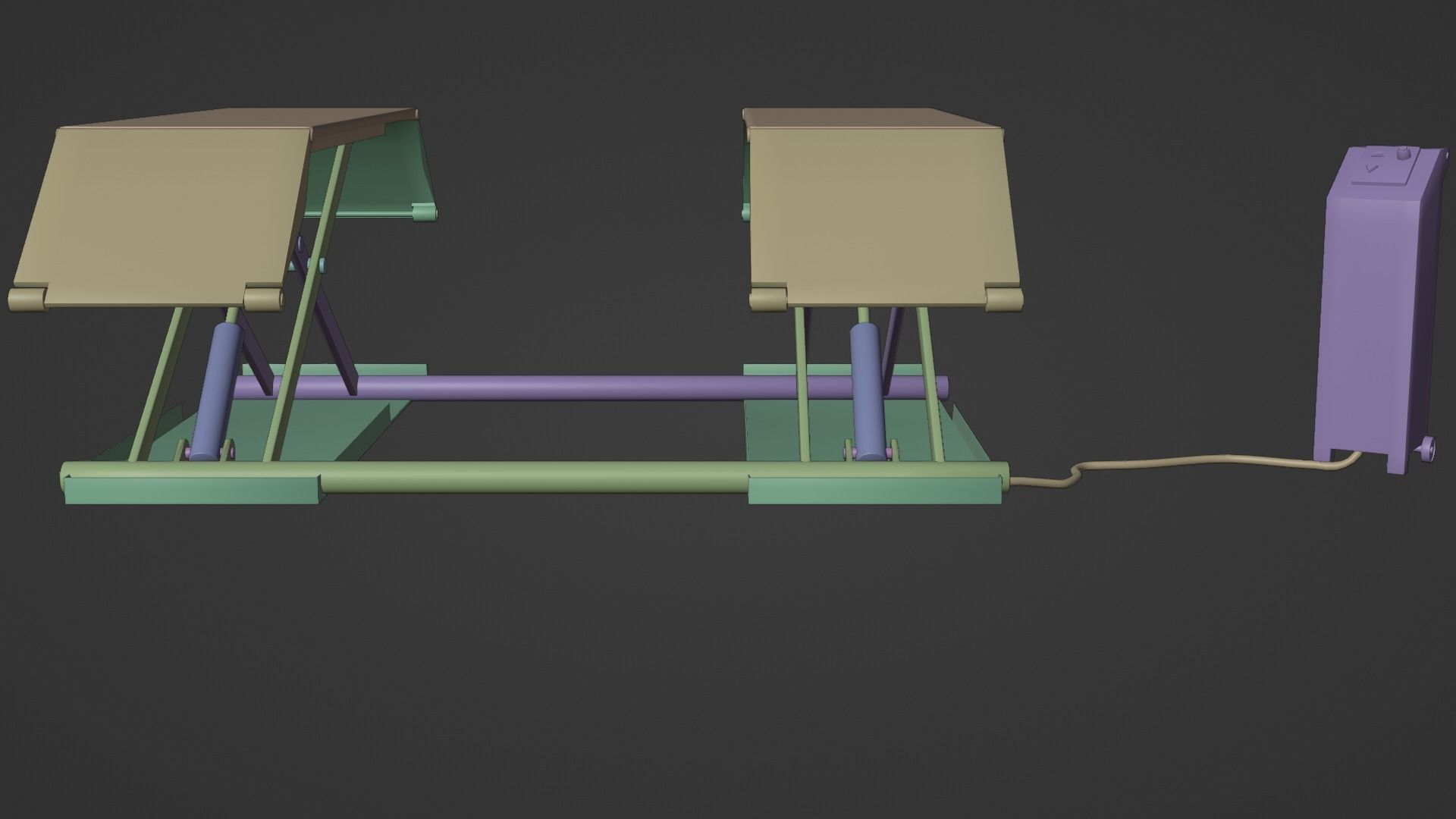 Vehicle Lifter Low-poly 3D model_14