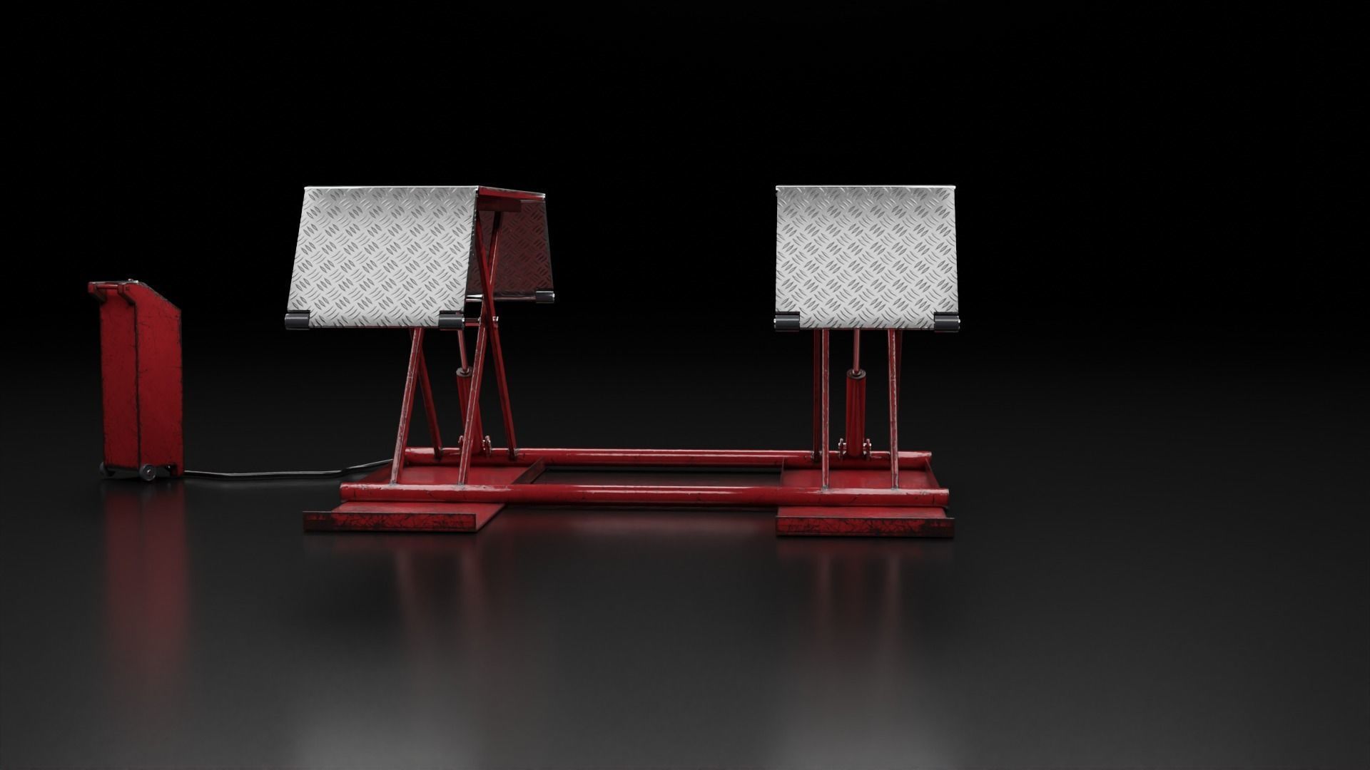 Vehicle Lifter Low-poly 3D model_5