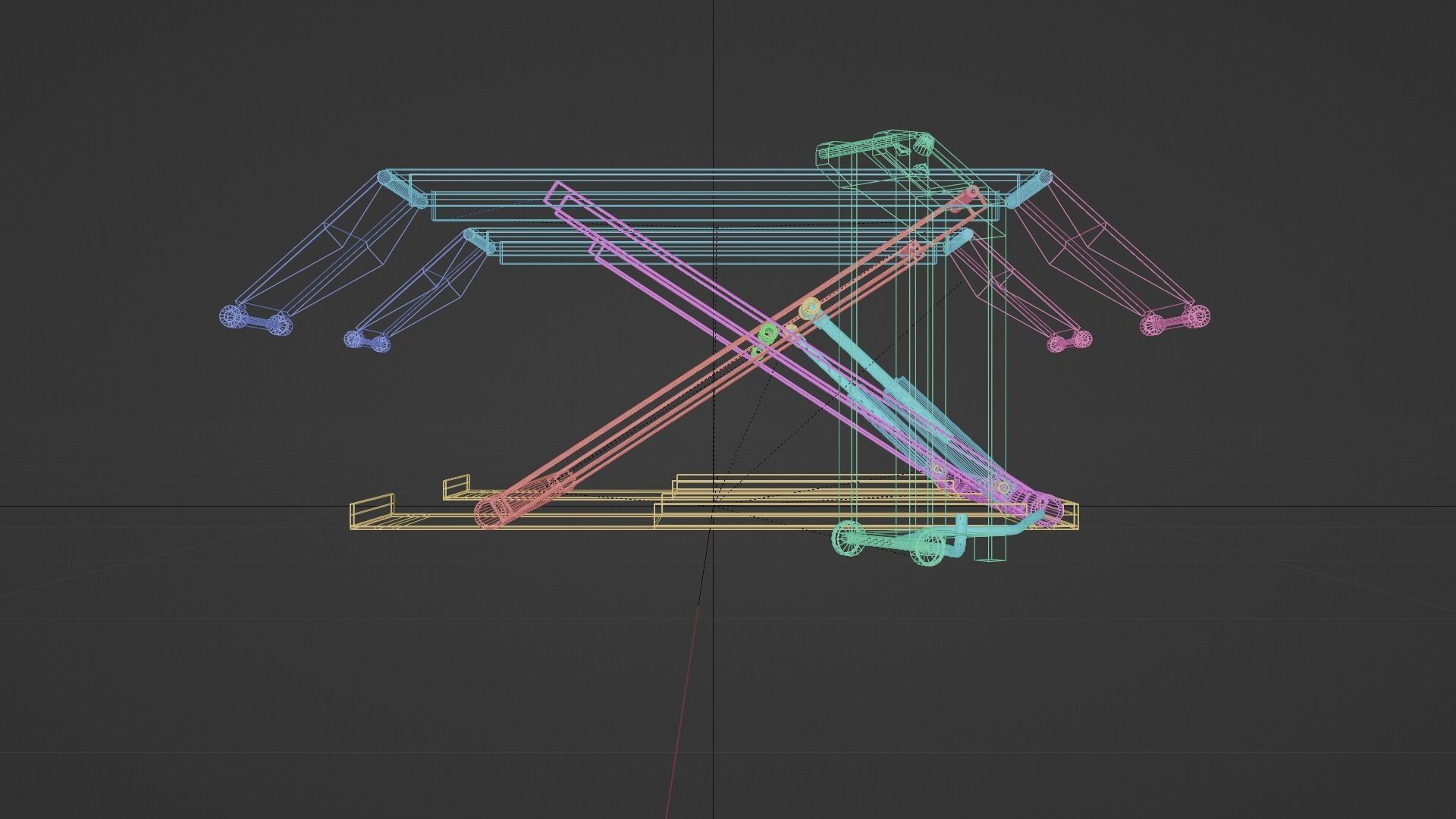 Vehicle Lifter Low-poly 3D model_9