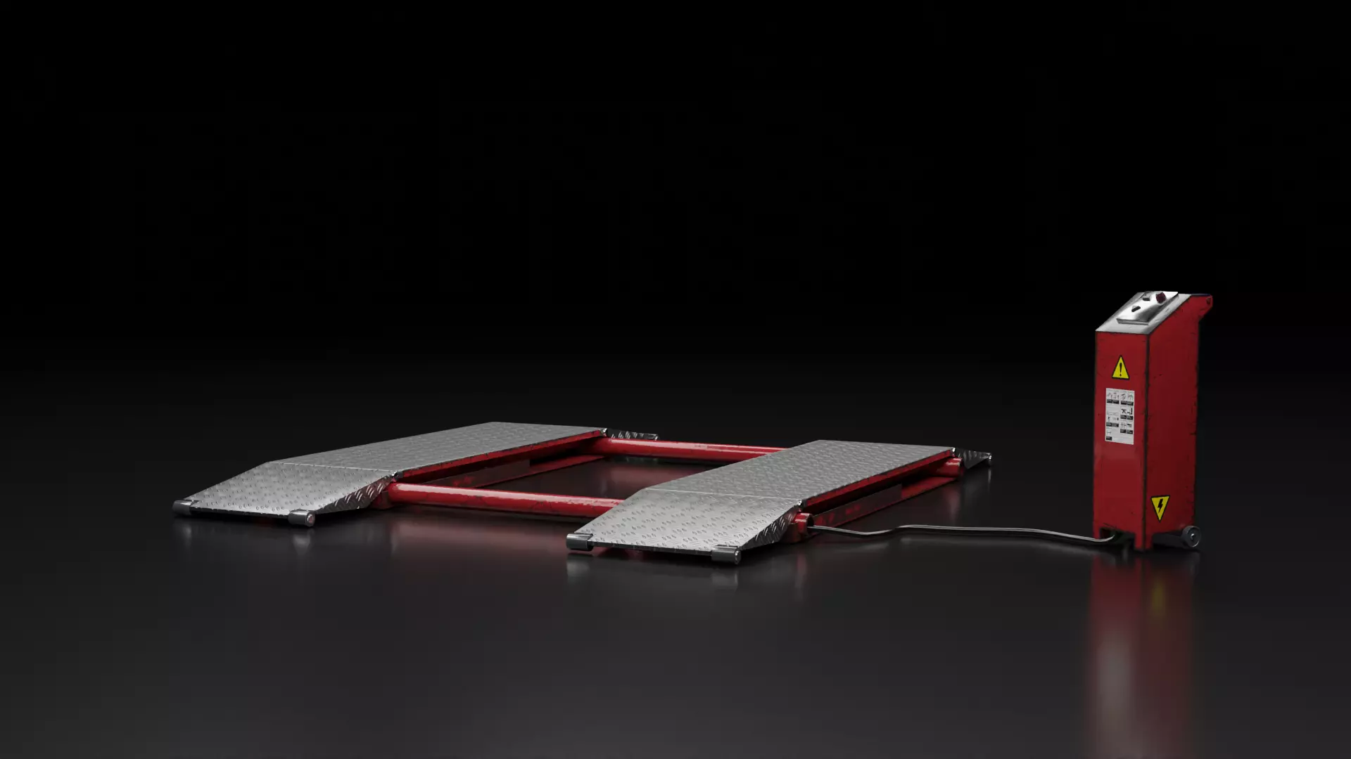 Vehicle Lifter Low-poly 3D model_0