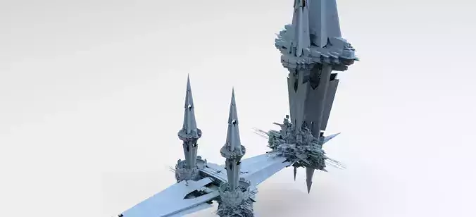 Sci fi Core crystal Shard Bridge Building Shards