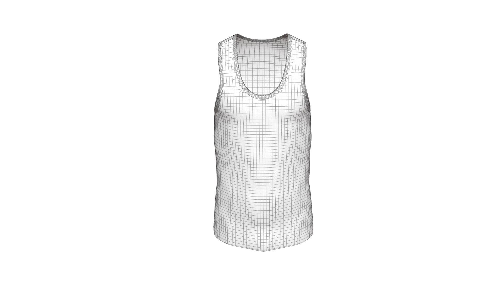 Sports Tank - Sportswear 3D model_22