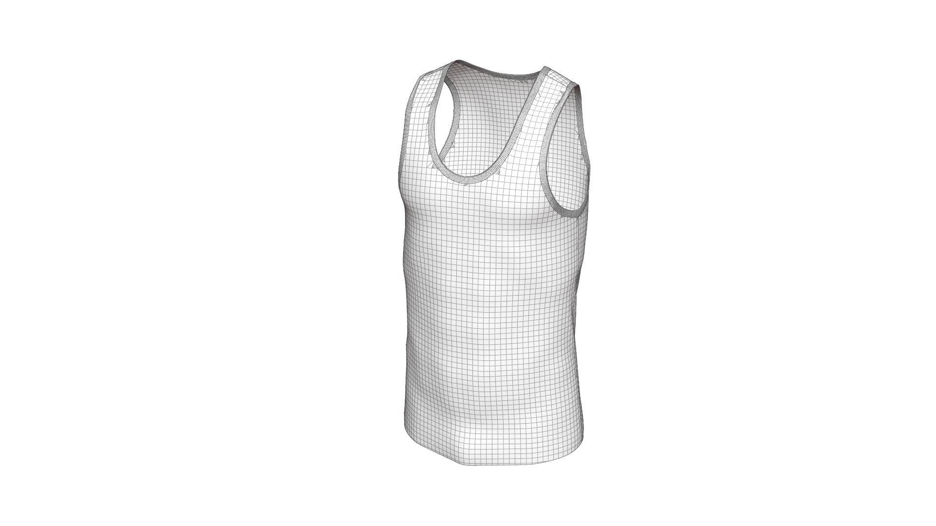 Sports Tank - Sportswear 3D model_14