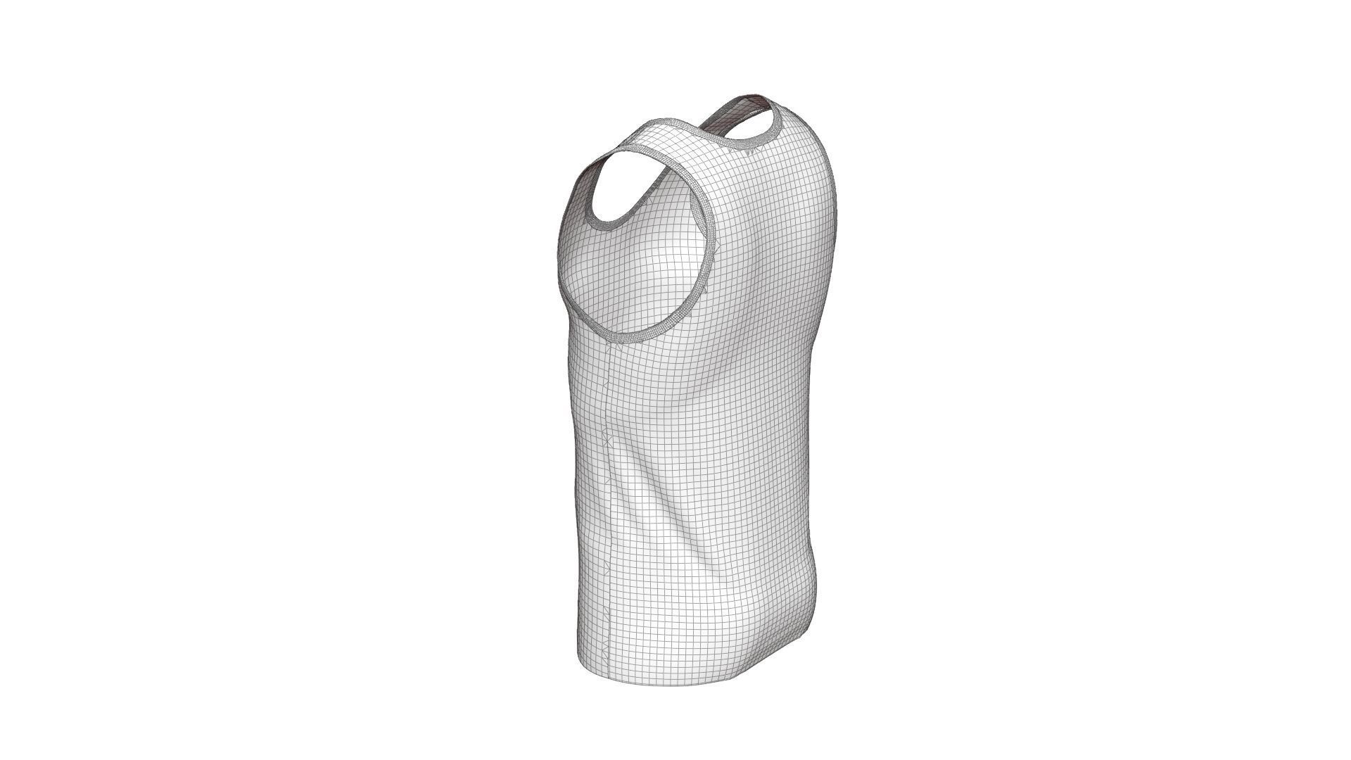 Sports Tank - Sportswear 3D model_17
