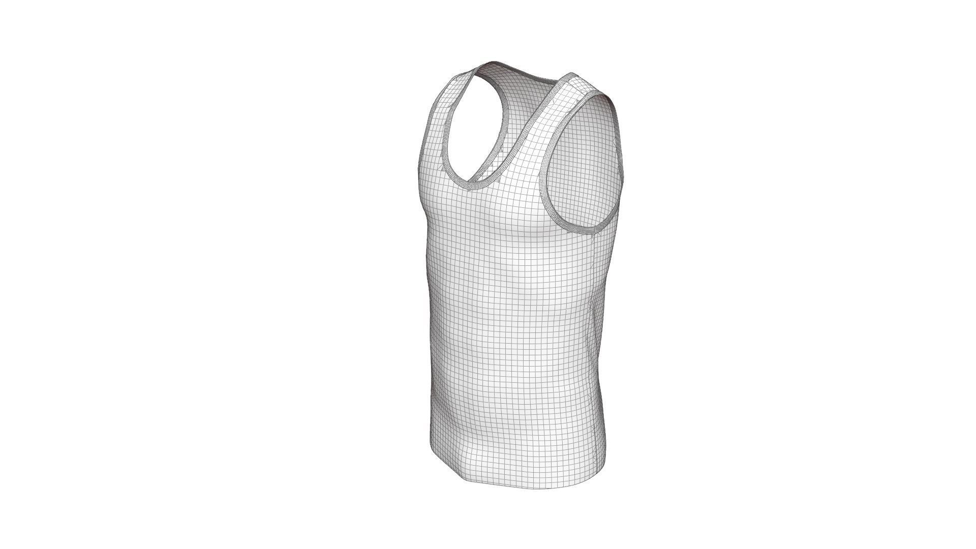 Sports Tank - Sportswear 3D model_15
