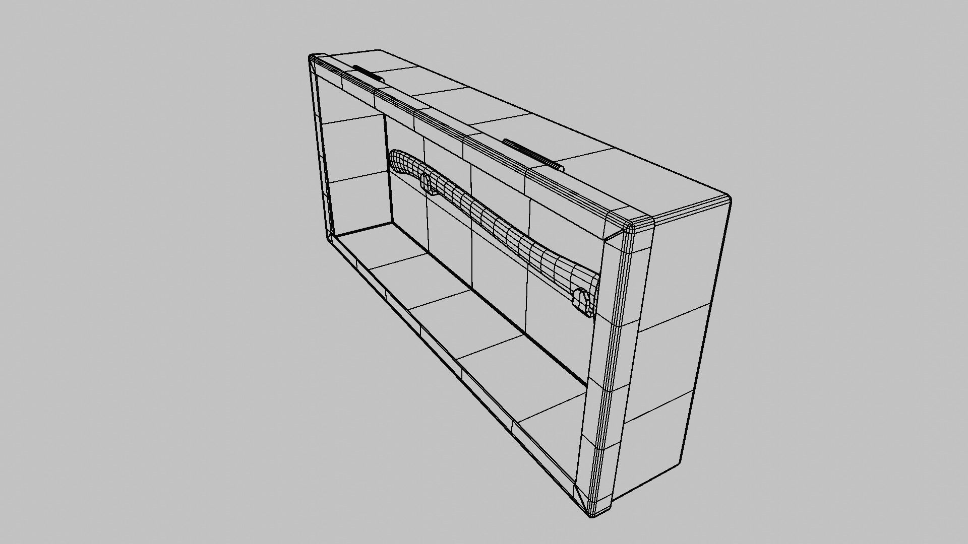 Emergency Axe Box Low-poly 3D model_9