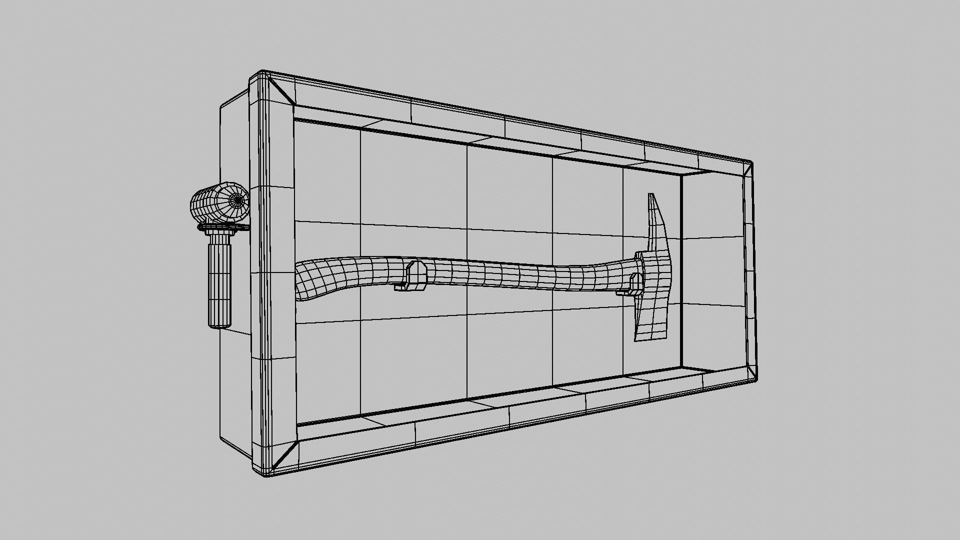 Emergency Axe Box Low-poly 3D model_8