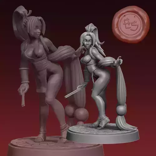 Mai Shiranui - King of Fighters - 32mm Miniature 3D print model