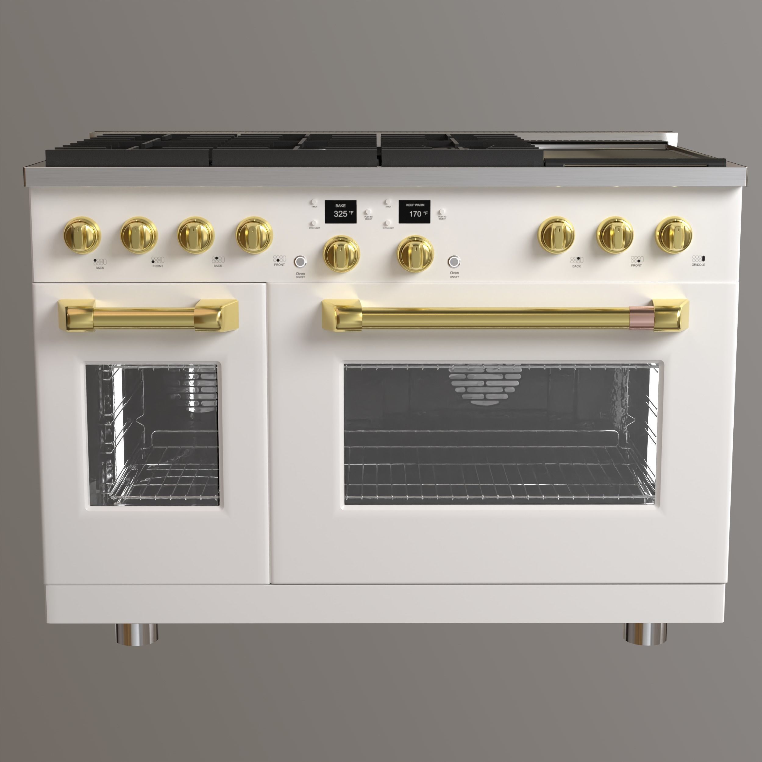 GE Cafe 48 Smart Commercial-Style Range with 6 Burners 3D model_13