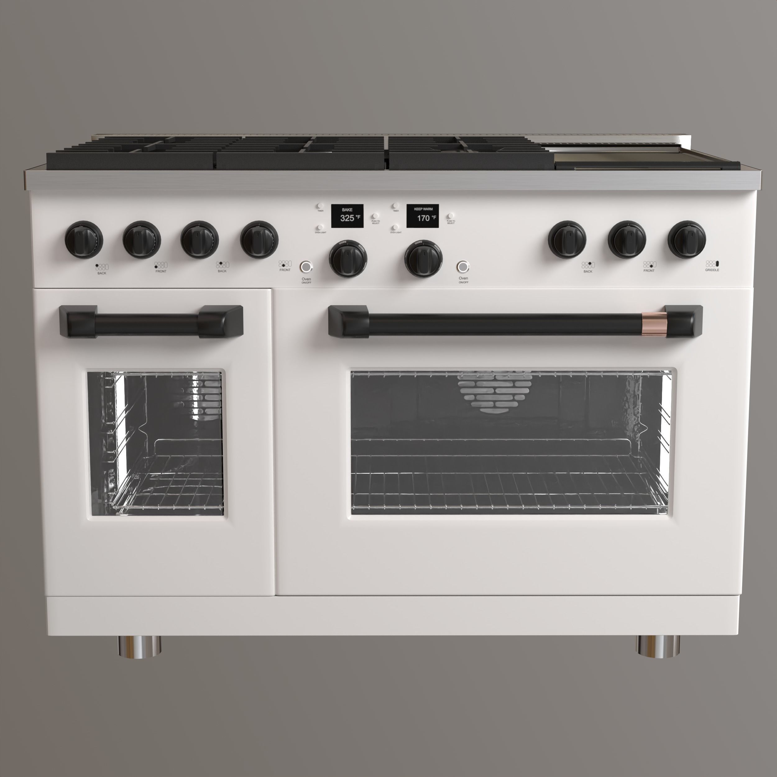 GE Cafe 48 Smart Commercial-Style Range with 6 Burners 3D model_14