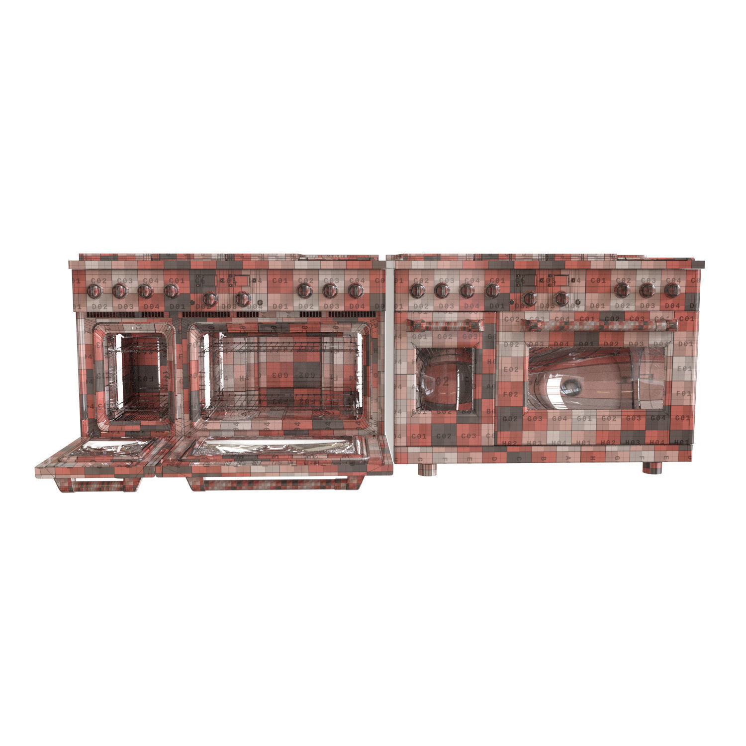 GE Cafe 48 Smart Commercial-Style Range with 6 Burners 3D model_6