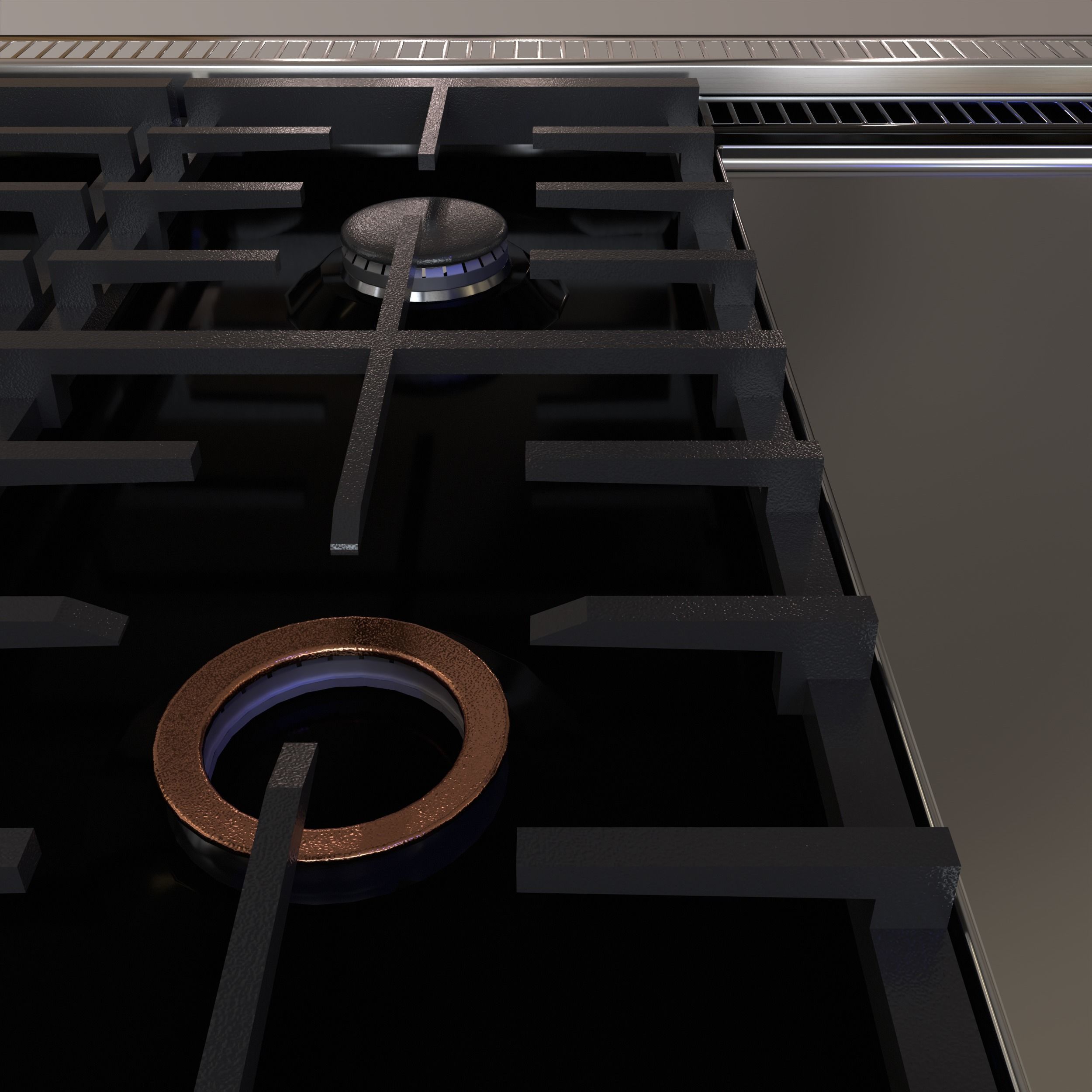 GE Cafe 48 Smart Commercial-Style Range with 6 Burners 3D model_23