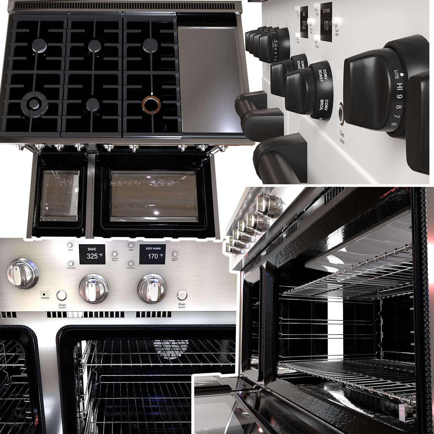 GE Cafe 48 Smart Commercial-Style Range with 6 Burners 3D model_5