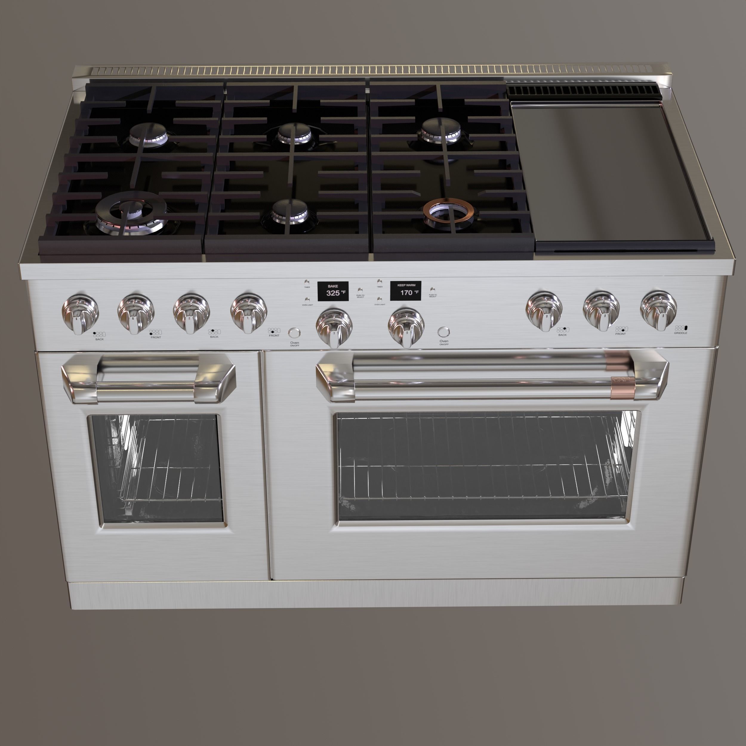 GE Cafe 48 Smart Commercial-Style Range with 6 Burners 3D model_8