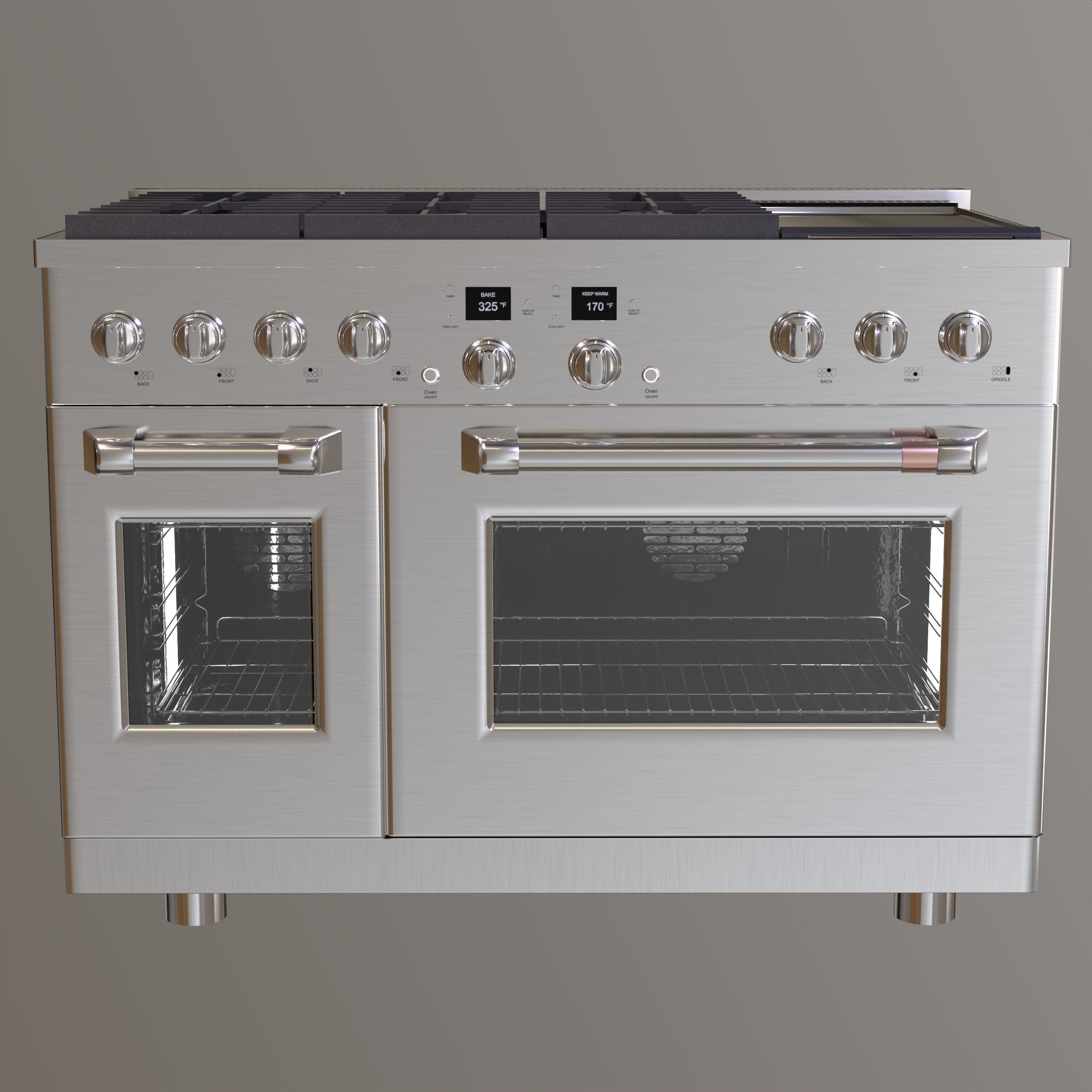 GE Cafe 48 Smart Commercial-Style Range with 6 Burners 3D model_11
