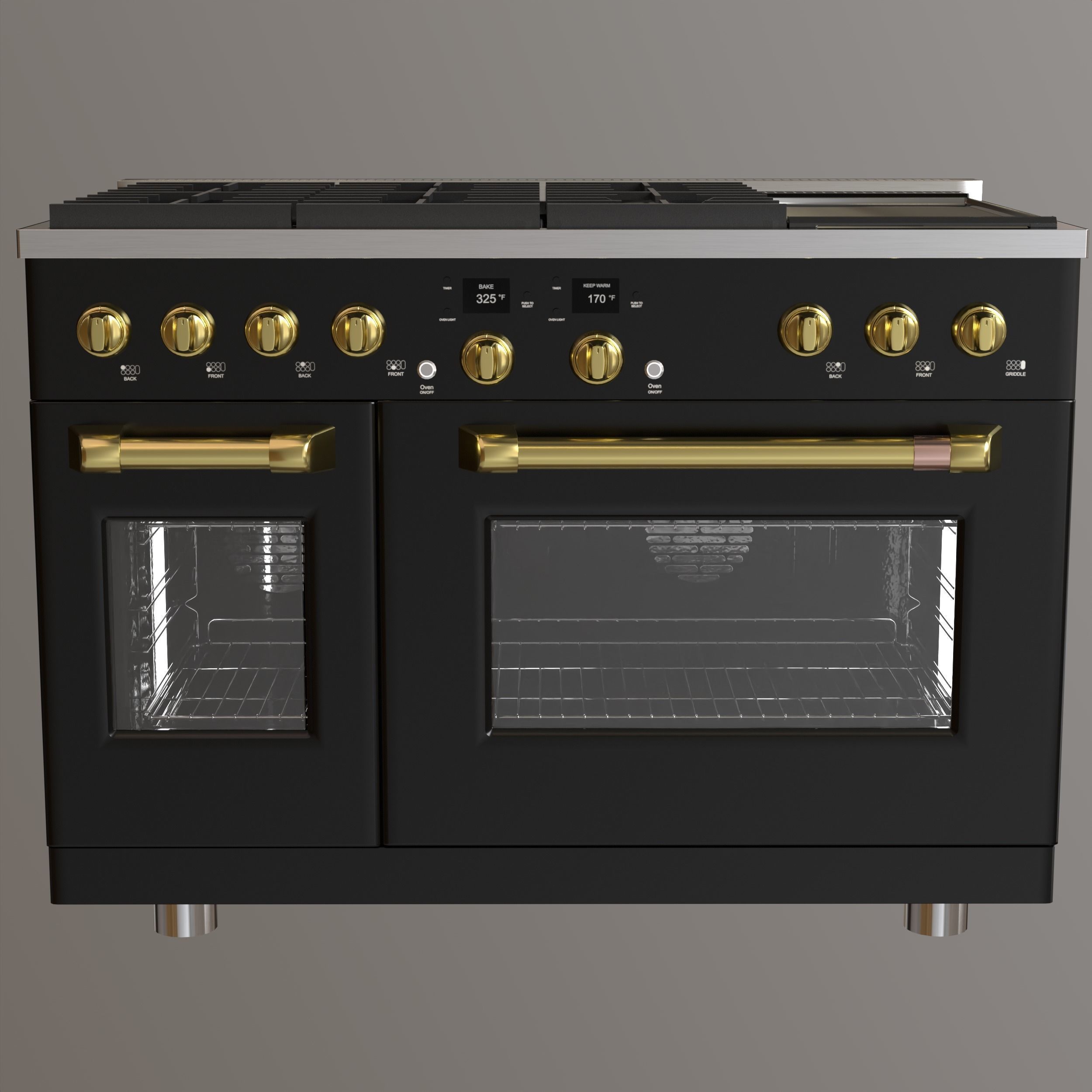 GE Cafe 48 Smart Commercial-Style Range with 6 Burners 3D model_15